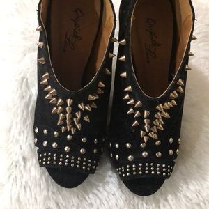 Open toe booties